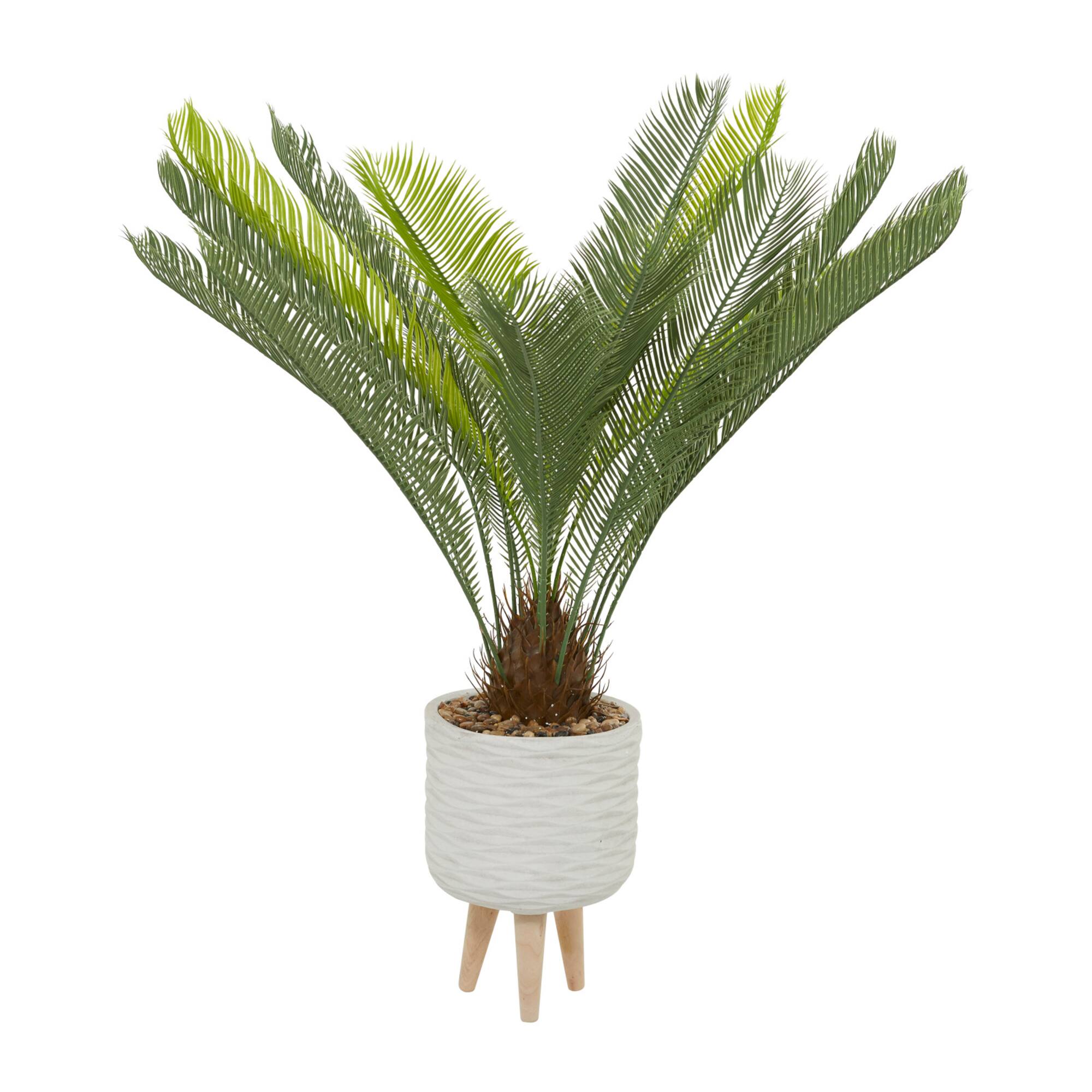 3.5ft. Potted Green Plastic Modern Artificial Foliage